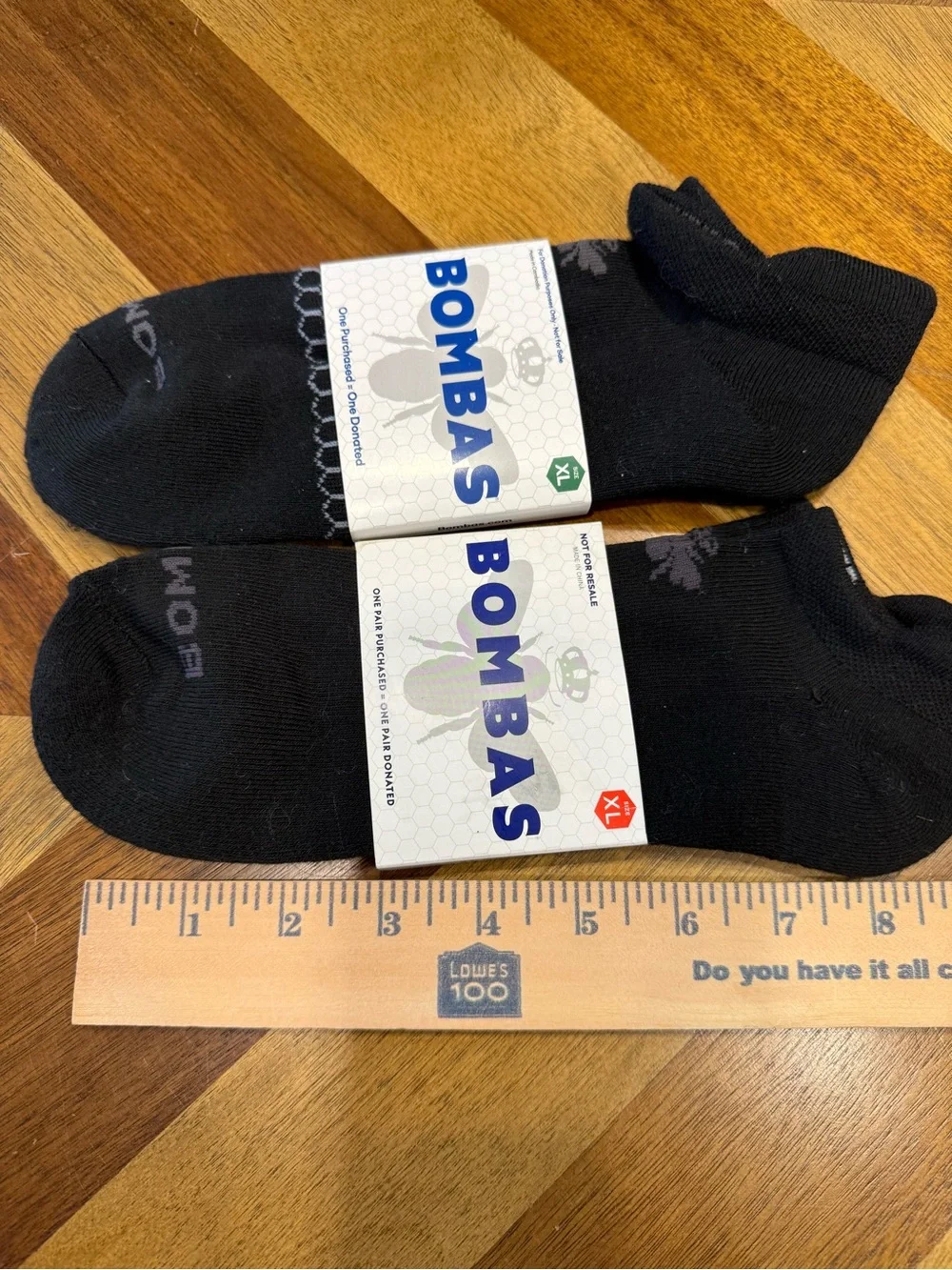 Bombas Black Low-Cut Athletic Socks — XL 2 pair new